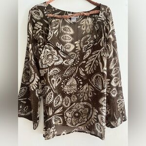 Spiegel Sheer 100% Silk Tunic, Size 4